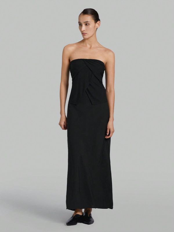 Women's Pleated Strapless Top