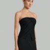 Women's Pleated Strapless Top