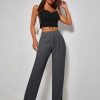 Women's Solid Color Drawstring Waist Pants