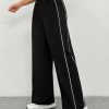 Side Contrast Color Straight Leg Pants