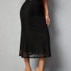 Women's Solid Color Mermaid Hem Skirt