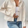 Flap Pocket Drop Shoulder Button Front Overcoat