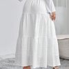 Solid Ruffle Hem Schiffy Skirt