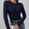 Solid Slim Fit Spring Women Bodysuit