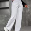 Women's Solid Color Front Button Pocket Simple Casual Denim Pants