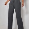 Women's Solid Color Drawstring Waist Pants