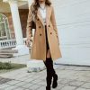 Casual & Elegant Double-Breasted Lapel Overcoat, Autumn