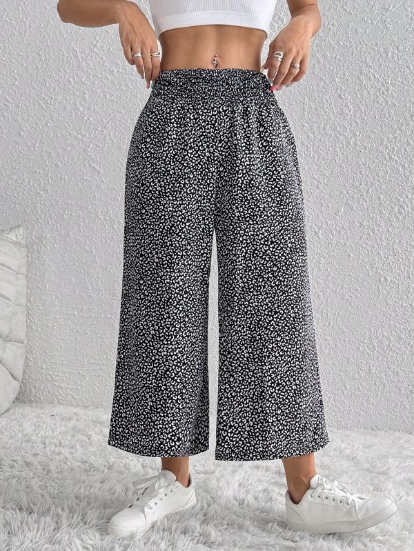 Women's Casual Loose All-Over Ditsy Floral Pants (Cut Randomly)