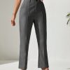 High Waist Slant Pocket Suit Pants