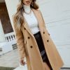 Casual & Elegant Double-Breasted Lapel Overcoat, Autumn