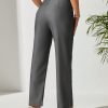 High Waist Slant Pocket Suit Pants
