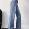 Women's Straight Loose Casual Jeans With Pockets, Versatile