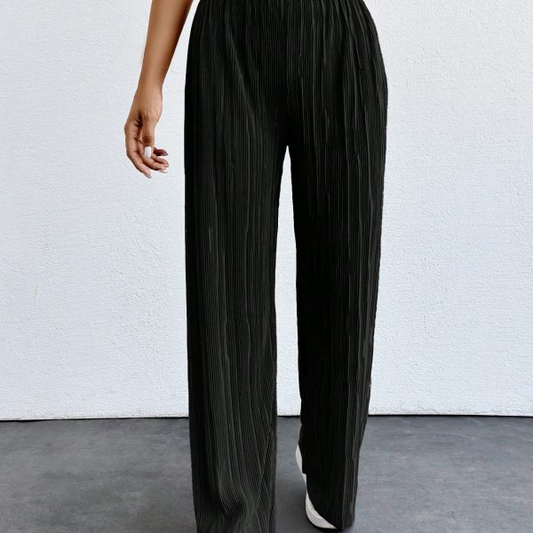 Ladies  Woven Wide Leg Pants