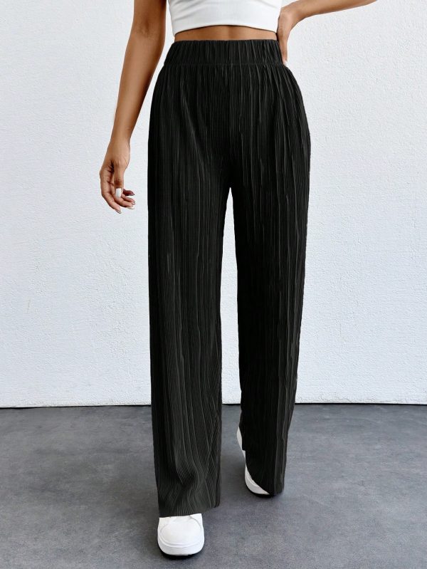 Ladies  Woven Wide Leg Pants