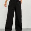 Side Contrast Color Straight Leg Pants
