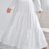 Solid Ruffle Hem Schiffy Skirt