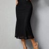 Women's Solid Color Mermaid Hem Skirt