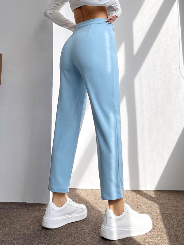 High Waist Press Crease Tapered Spring Women Pants