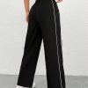 Side Contrast Color Straight Leg Pants
