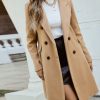 Casual & Elegant Double-Breasted Lapel Overcoat, Autumn