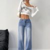 Women's Straight Loose Casual Jeans With Pockets, Versatile