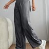 Striped Print Plicated Detail Pants