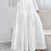 Solid Ruffle Hem Schiffy Skirt