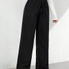 Summer Casual Textured Wide-Leg Capri Pants