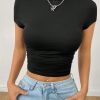 Summer 3pcs/Set Ladies' Pleated Short Sleeve T-Shirt