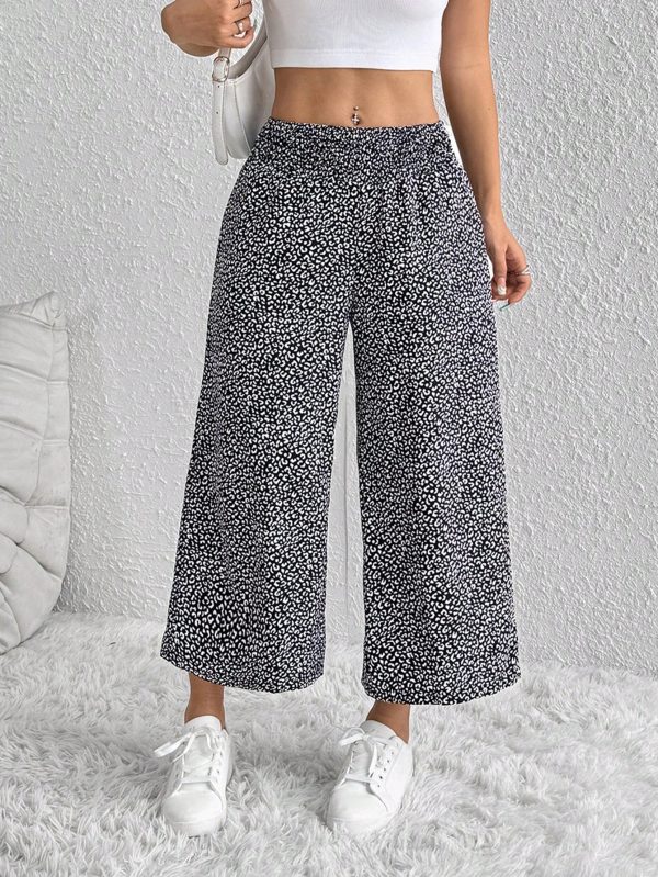 Women's Casual Loose All-Over Ditsy Floral Pants (Cut Randomly)
