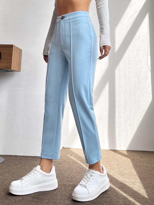 High Waist Press Crease Tapered Spring Women Pants