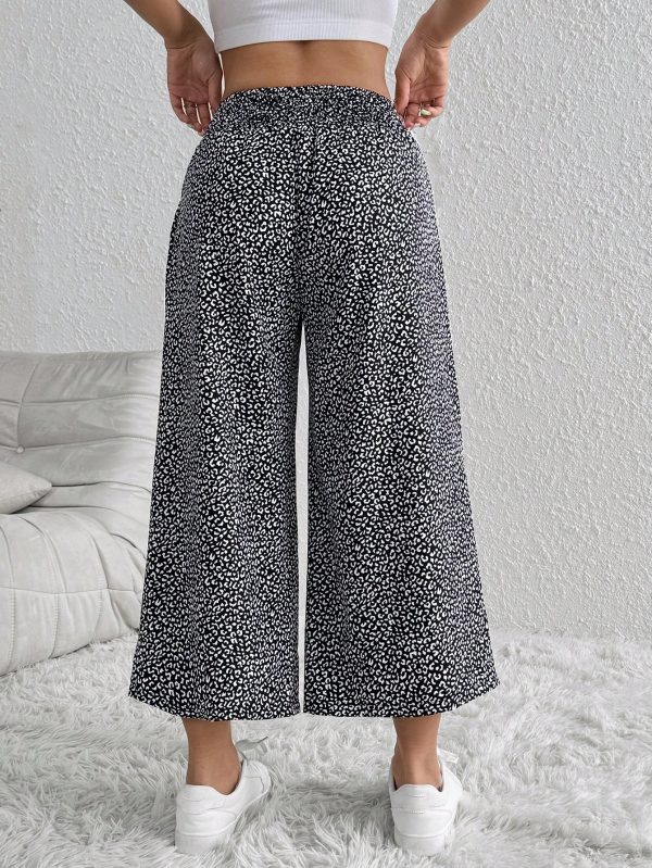 Women's Casual Loose All-Over Ditsy Floral Pants (Cut Randomly)